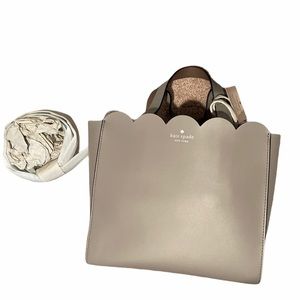 Kate Spade Mini Mina Leather Scalloped satchel